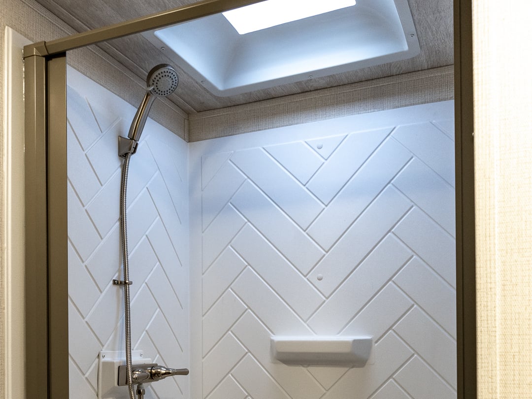 Shower Skylight & Glass Door